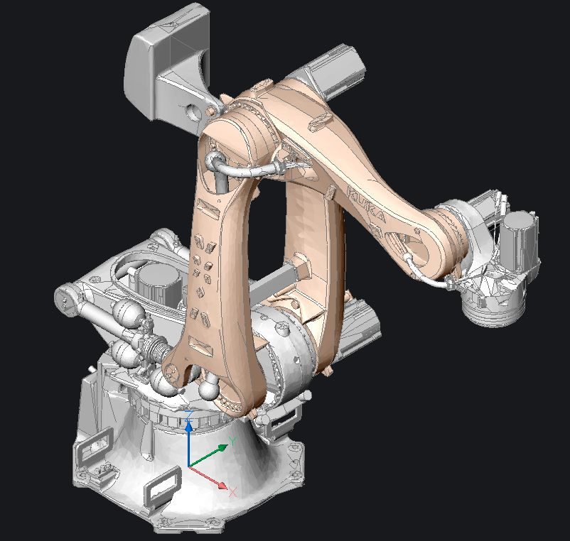 Simplified KUKA robot 3D model